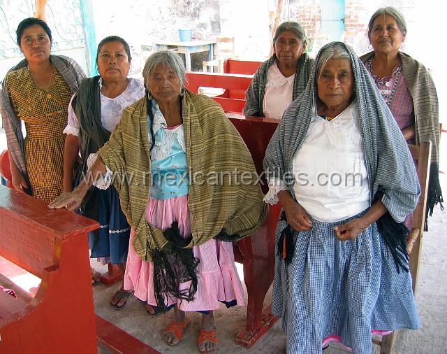 Nahua_Tetelcingo.JPG - During a visit to San Juan Tetelcingo the church was under reconstruction. The mass was help outside and these woman were talking after a blessing of the chapel. With the help of a man from the municipality I was able to take a number of hots of these women. In the detail of the photos we are